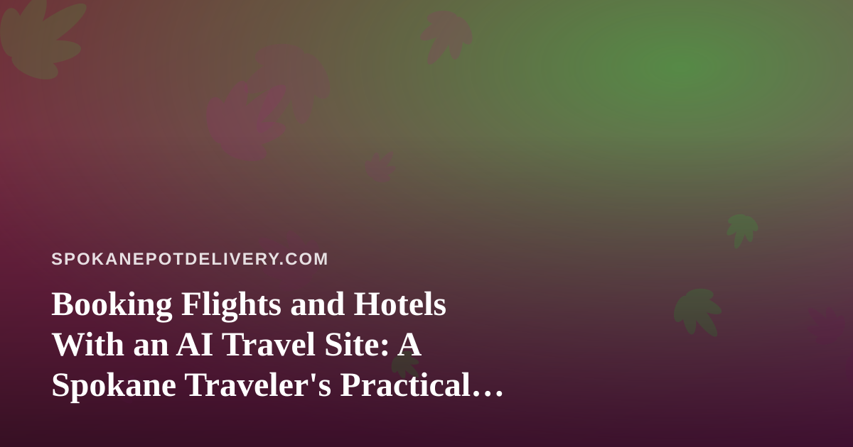 Booking Flights and Hotels With an AI Travel Site: A Spokane Traveler’s Practical Guide